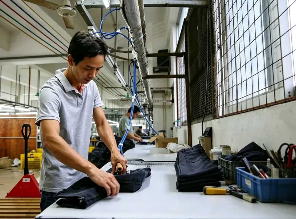 Garment pressing during finishing